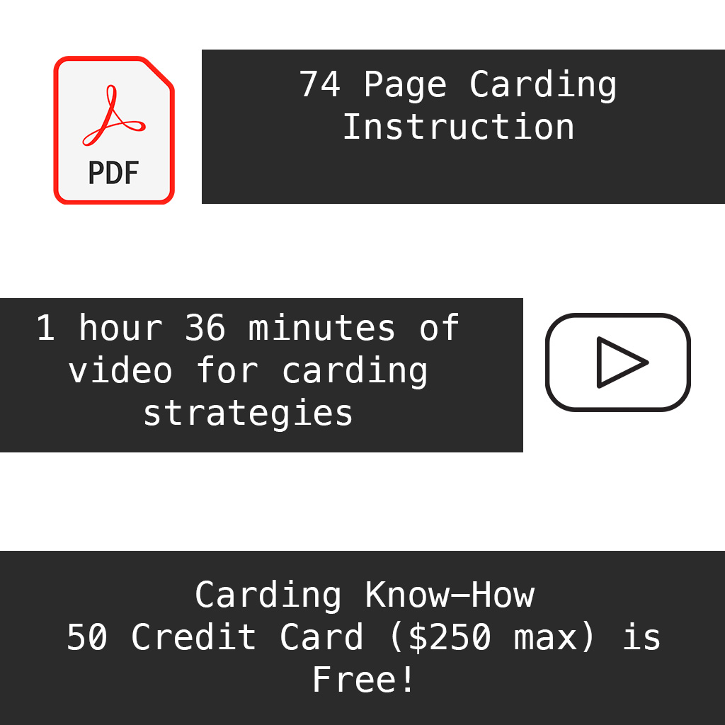 Carding Know How - Instruction - 50 CC Free